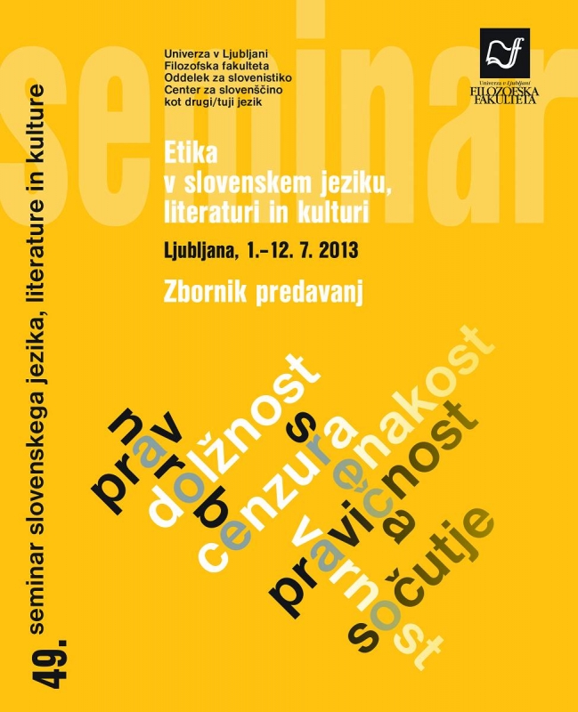 49. seminar slovenskega jezika, literature in kulture